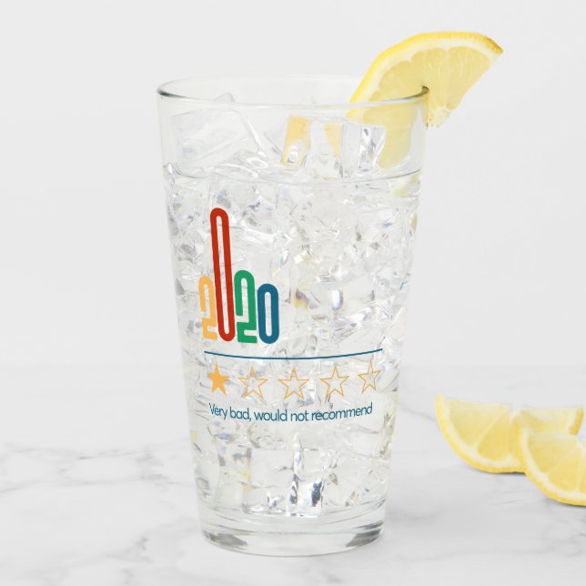 Copo De Pint 2020 1 Estrela Não Recomendaria Ano Novo (Gelo traseiro)