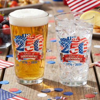 Copo De Pint 250 Anos de Independência Festa de 4 de Julho