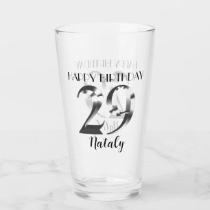Copo De Pint 29º aniversário de prata metálica
