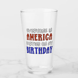 Copo De Pint 4 de julho Aniversário Engraçado