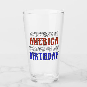 Copo De Pint 4 de julho Aniversário Engraçado