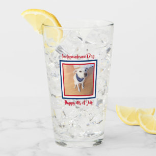 Copo De Pint 4 de julho Cachorro Vermelho, Branco, Azul Cachorr
