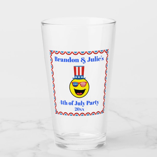 Copo De Pint 4 de julho Legal Emoji Beer Pint (Frente)