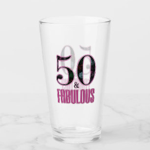 Copo De Pint 50 e Fabulosa Tipografia Preta Rosa 50º Aniversá
