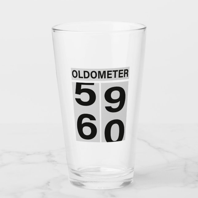 Copo De Pint 60. º Aniversário OLDOMETER (Frente)