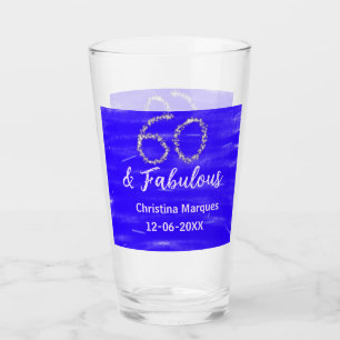 Copo De Pint 60 e fabuloso aniversário data de adição de prata 