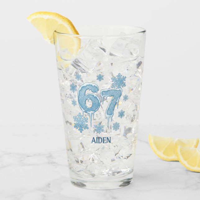 Copo De Pint 67 Funny 6 7 Six Seven Personalized Christmas (Gelo frontal)