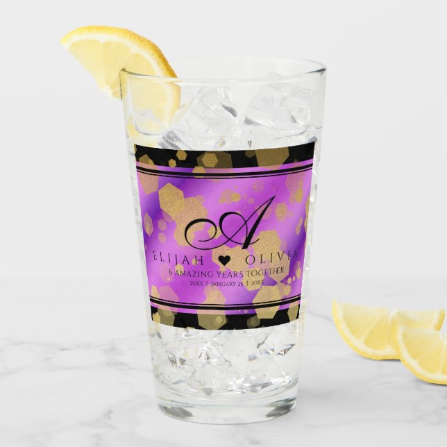 Copo De Pint 6 33º aniversário do casamento de 48º Ametist (Gelo frontal)