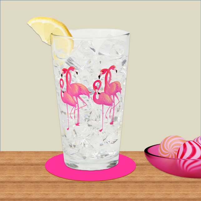 Copo De Pint 6 Flamingoes Rosa Brilhantes (Criador carregado)