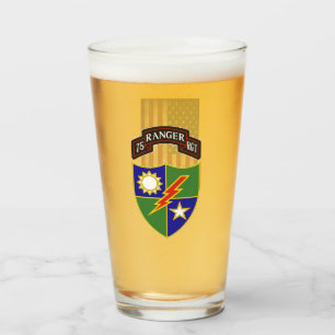 Copo De Pint 75º Regimento Ranger - Bandeira dos EUA -