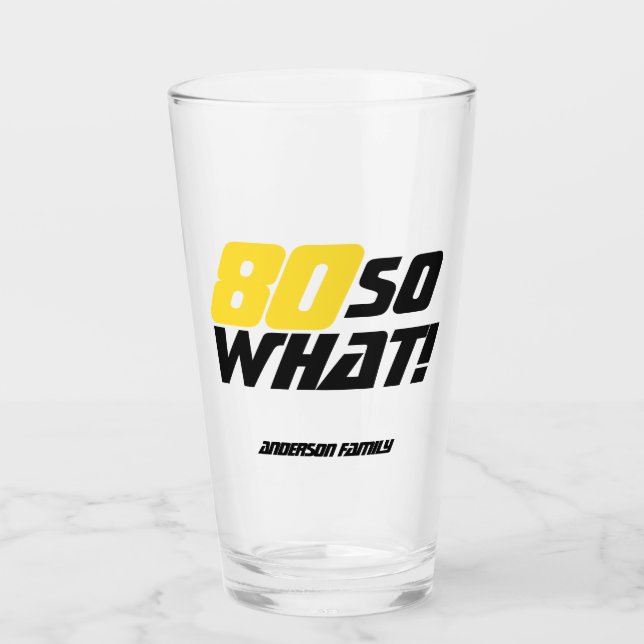 Copo De Pint 80 E daí Tipografia Positiva 80º Aniversário (Frente)