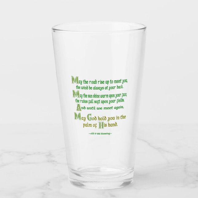 Copo De Pint A benção irlandesa que a estrada suba para conhecê (Frente)