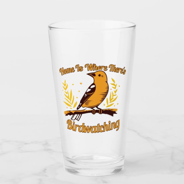 Copo De Pint A casa é onde está o Birdwatch (Frente)