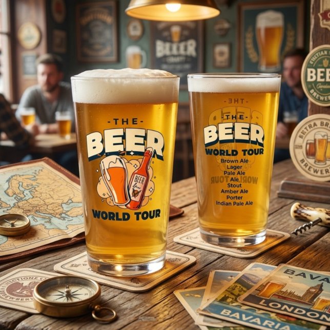 Copo De Pint A Cerveja World Tour Pint (Criador carregado)
