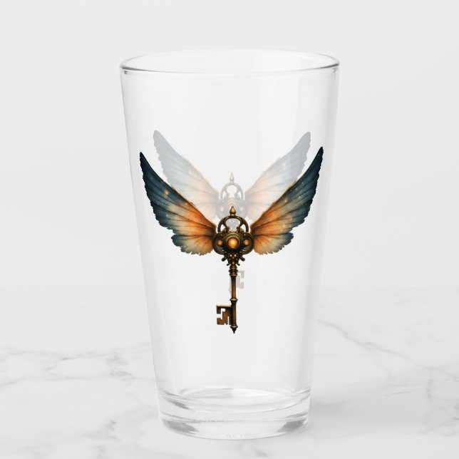 Copo De Pint A Chave da Eternidade – Asas Steampunk (Frente)