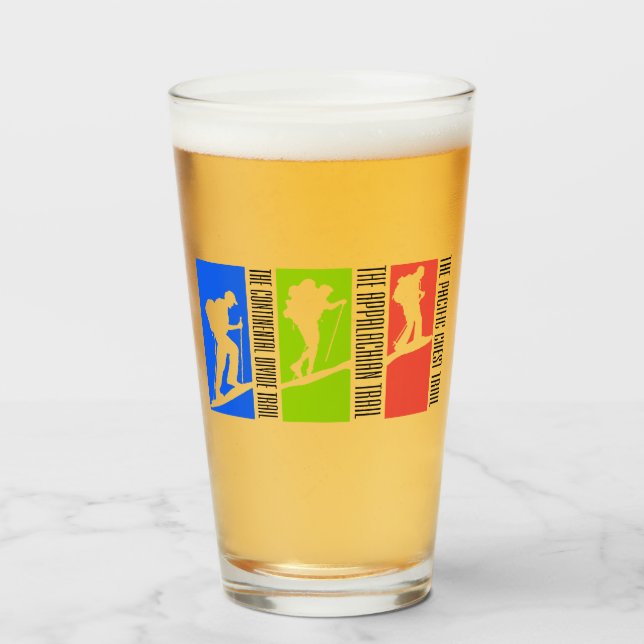 Copo De Pint A Coroa Tripla do Vidro do Caminho (Frente (Preenchido))