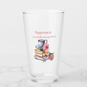 Copo De Pint A felicidade é uma xícara de café e um bom livro