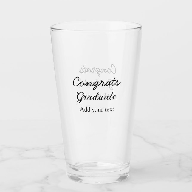 Copo De Pint A graduação mínima simples de parabéns adiciona (Frente)