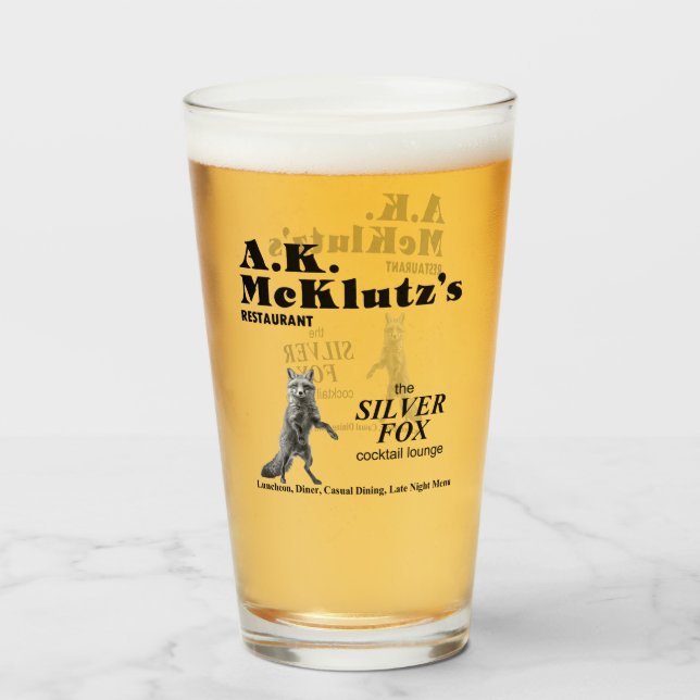 Copo De Pint A. K. Restaurante McKlutz, Arlington Heights, IL (Frente (Preenchido))