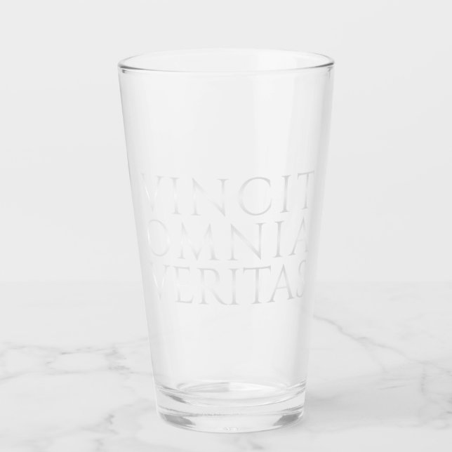 Copo De Pint A VERDADE VENCE TUDO - Vidro Luz (Frente)