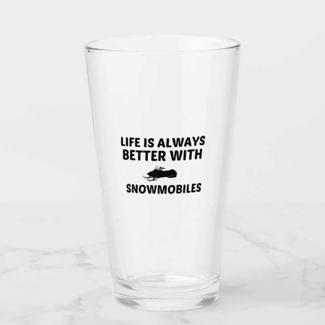 COPO DE PINT A VIDA DO SNOWMOBILES É MELHOR (Frente)