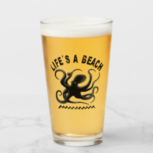 Copo De Pint A vida é uma praia - Design de citação de verão en