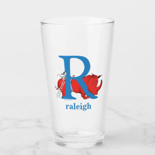Copo De Pint ABC do Dr. Seuss: Letra R - Azul   Adicione seu no
