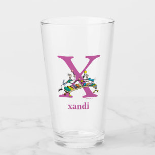 Copo De Pint ABC do Dr. Seuss: Letra X - Roxo Adicione seu no