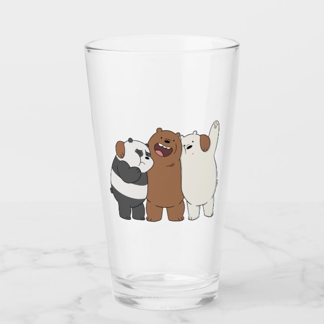 Copo De Pint Abraço do Grupo Bare Bears (Frente)