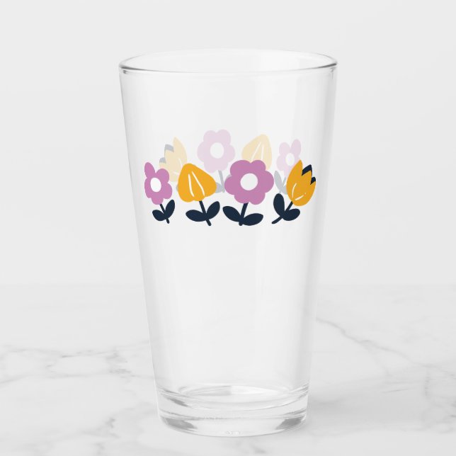 Copo De Pint Abraços e Narizes Molhados de abril - Parte Floral (Frente)
