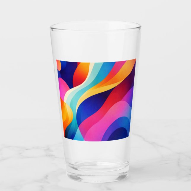 Copo De Pint Abstract design glass cup (Frente)