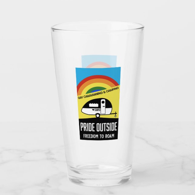 Copo De Pint acampamento de gay caravana (Frente)