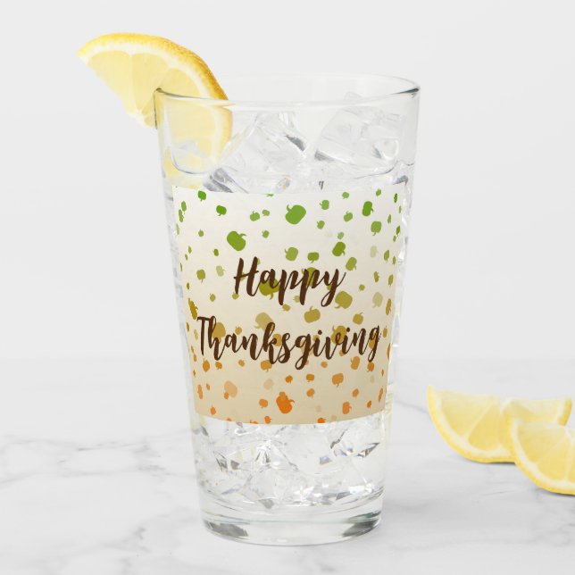 Copo De Pint Ação de Graças Pumpkins (Gelo frontal)