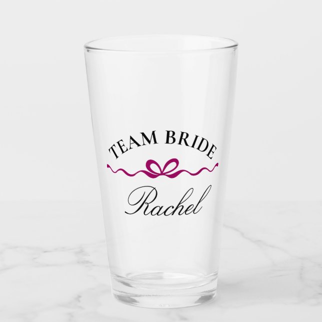 Copo De Pint Acessório da Equipe da Noiva · Presente Personaliz (Frente)