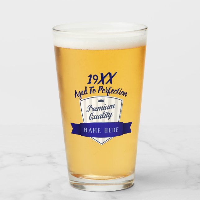 Copo De Pint ADICIONAR NASCER ANO, Presente de Marco de Anivers (Frente (Preenchido))