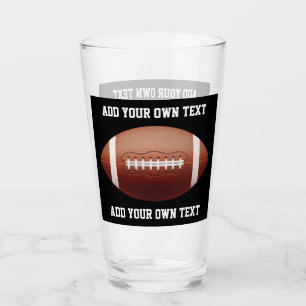 Copo De Pint Adicionar texto ao travesseiro decorativo de futeb