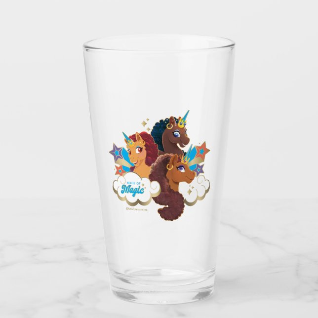 Copo De Pint Afro Unicorn "Made of Magic" Trio Design (Frente)