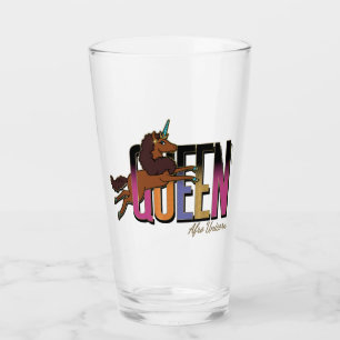 Copo De Pint Afro Unicorn Queen Design