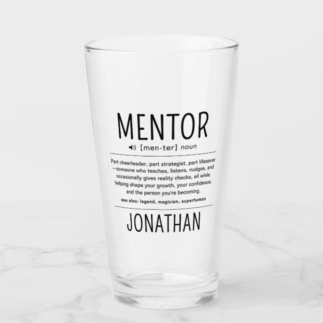Copo De Pint Agradecimento de Mentor Coach Conselheiro Engraçad (Frente)