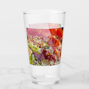 Copo De Pint Água de Cristal de Wulfenita Vermelho Brilhante Pe