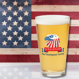 Copo De Pint Águia Careca Patriótica América 250º 4 de Julho Gl