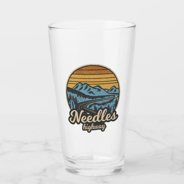 Copo De Pint Agulha Highway South Dakota Retro (Frente)