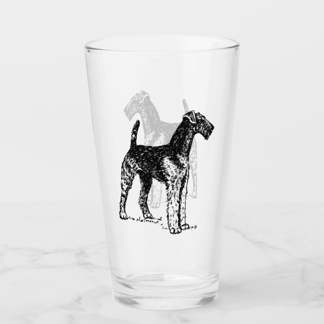 Copo De Pint Airedale Terrier Engraving (Frente)
