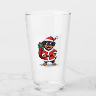 Copo De Pint Ajudante de Papai Noel Rottweiler