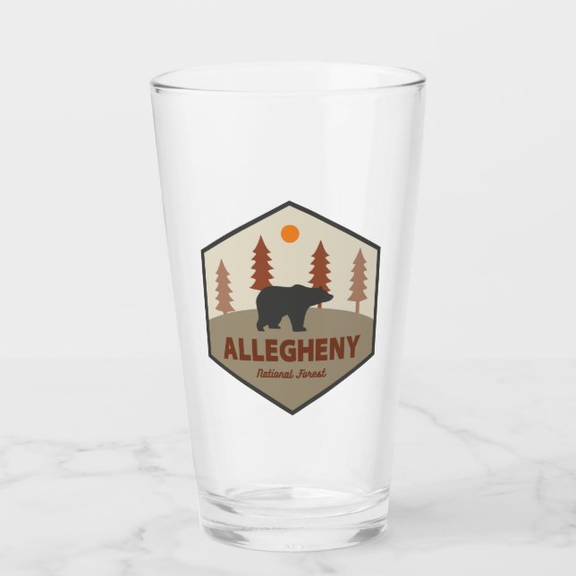 Copo De Pint Alegremente Urso Florestal Nacional (Frente)