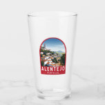 Copo De Pint Alentejo Portugal Viagem Art Vintage<br><div class="desc">Alentejo retro vetor viagem design. Em português,  seu nome significa "além do rio Tagus". O Alentejo inclui as regiões do Alto Alentejo e do Baixo Alentejo.</div>