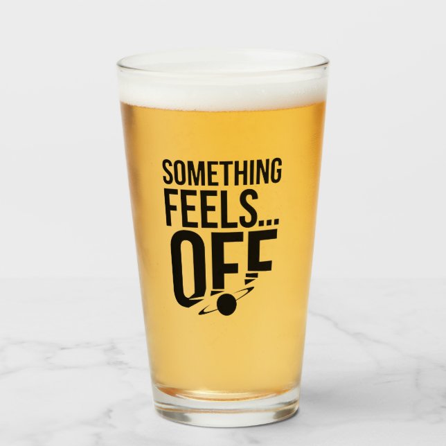 Copo De Pint Algo Se Sente Desligado - Mensagem Indecisa E Crip (Frente (Preenchido))