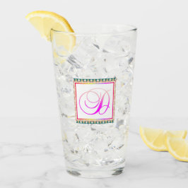 COPO DE PINT ALPHABET INICIAL D MONOGRAMA