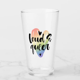 Copo De Pint Alto e superior Coração de Aquarela