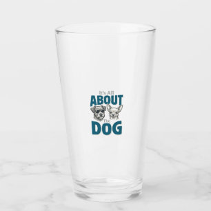 Copo De Pint Amante de Cachorro Engraçado Gráfico de Gravura Vi